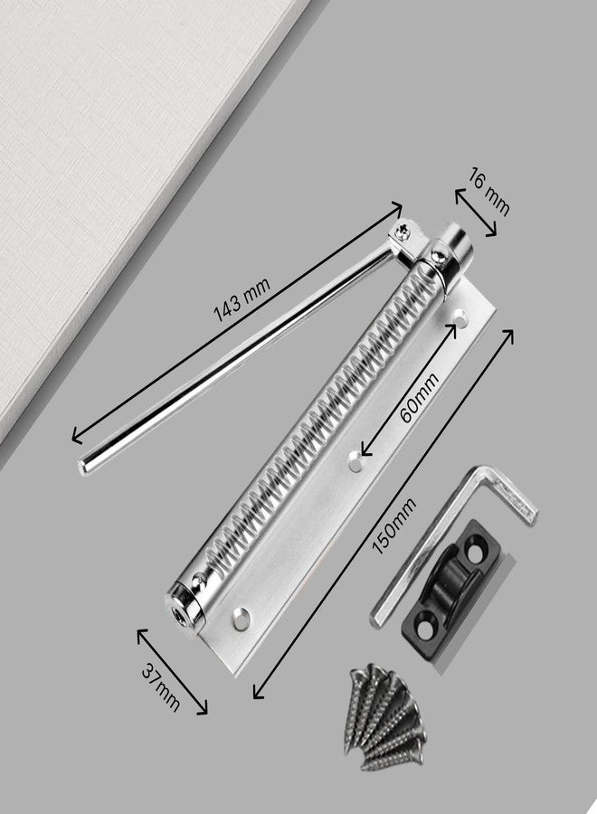 GRIPNOVA Heavy-Duty Adjustable Spring Door Closer | Automatic Soft-Close Safety Closer for Storm, Screen & Main Doors | with Allen Key & Mounting Screws for Home & Commercial Use - Image 4